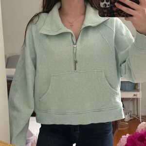 Lululemon Mint Green OS Half-Zip Pullover XL/XXL